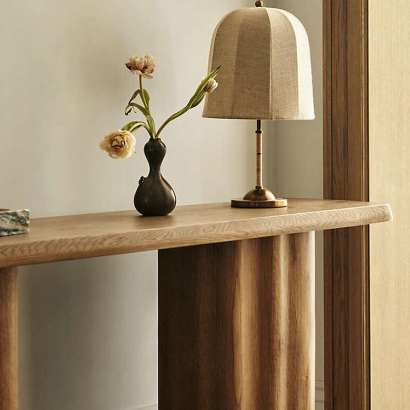 Retro rectangular console table, 31.5" H x 70.9" W x 13.8" D