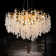 Akari Tree Branch Glass Art Grapes Chandelier Lighting, D24"