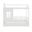 Lit simple en bois avec lit gigogne simple (blanc)