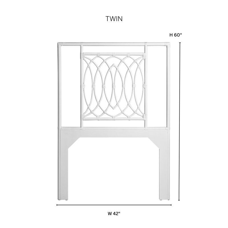 Beckham Open-Frame Headboard, King, White