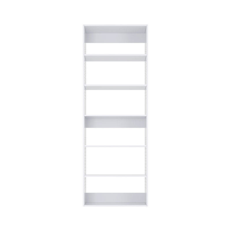 Shelf Tower Unit in White, 71.25" H x 25.5"  W x 14" D