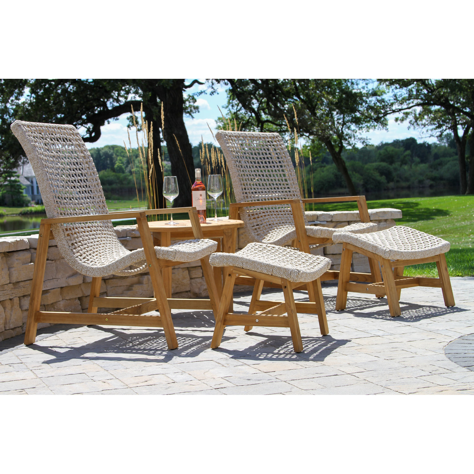 Demetri Teak Outdoor Ottoman