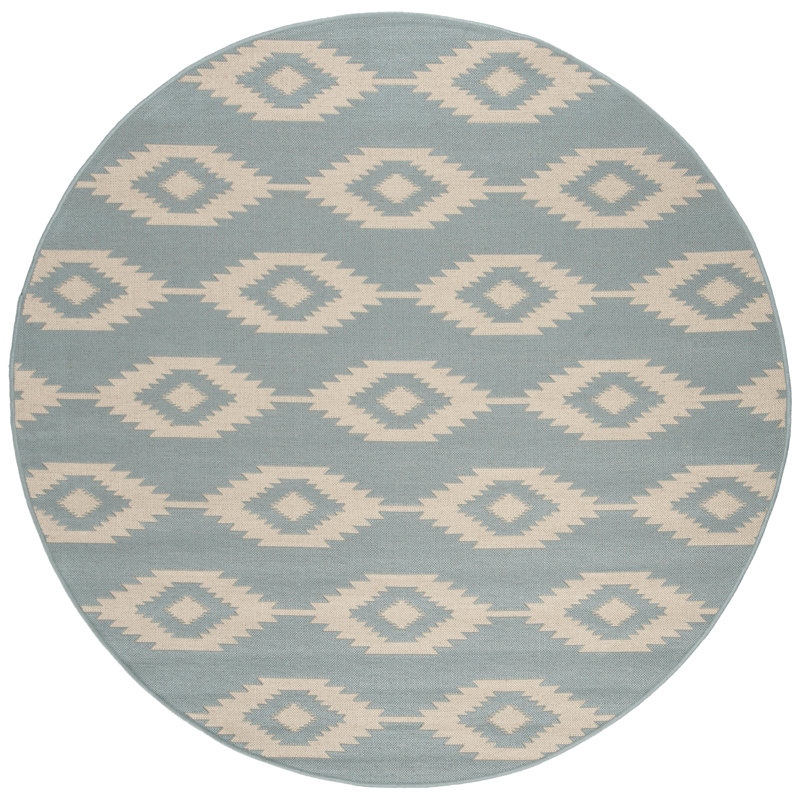 Devito Southwestern Indoor/Outdoor Area Rug, Round 6'7"