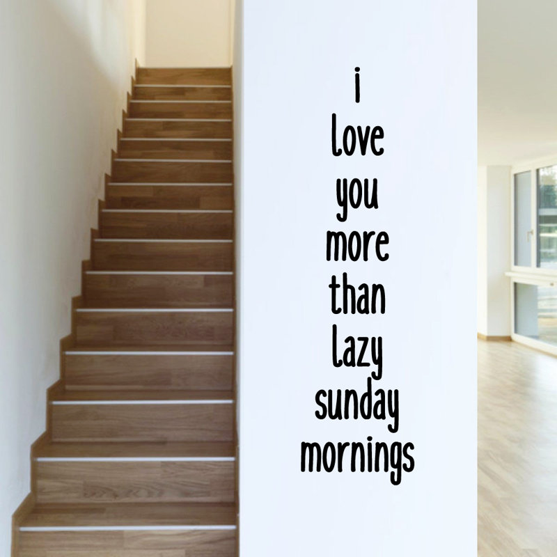 Adhésif décoratif « i love you more », le dimanche matin, Noir