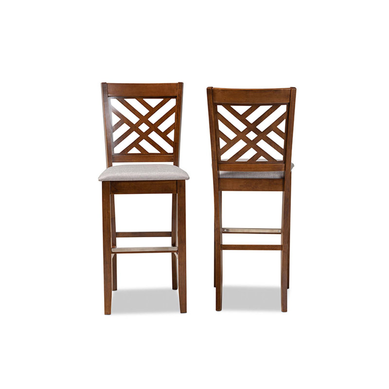Tabouret 28,3 ", Cadre gris / noyer
