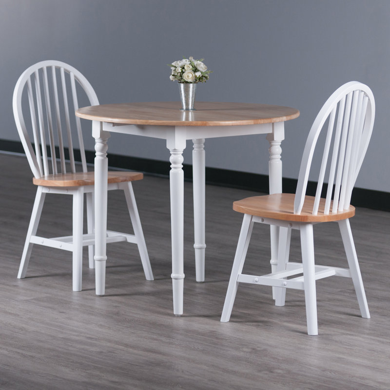 Donaven 2 - Person Extendable Solid Wood Top Four Leg Base Dining Set