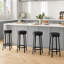 Upholstered Counter Stool with Metal Frame