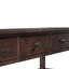 Console rétro avec deux tablettes ouvertes, structure en bois de pin massif