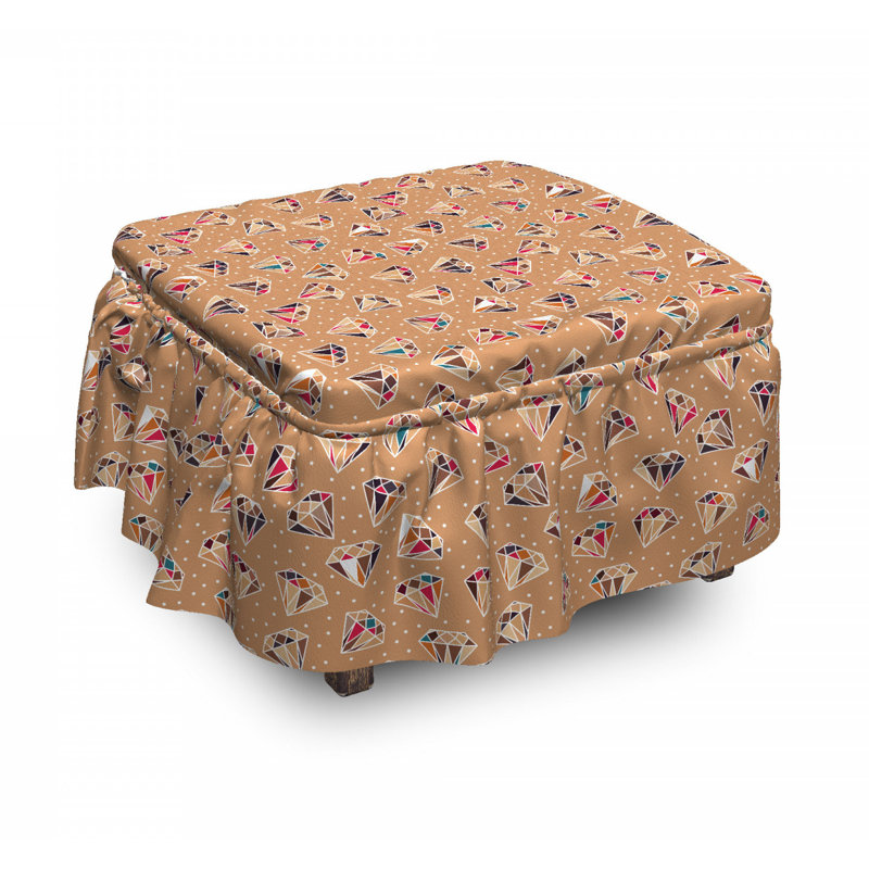 Housse pour repose-pieds diamond shapes