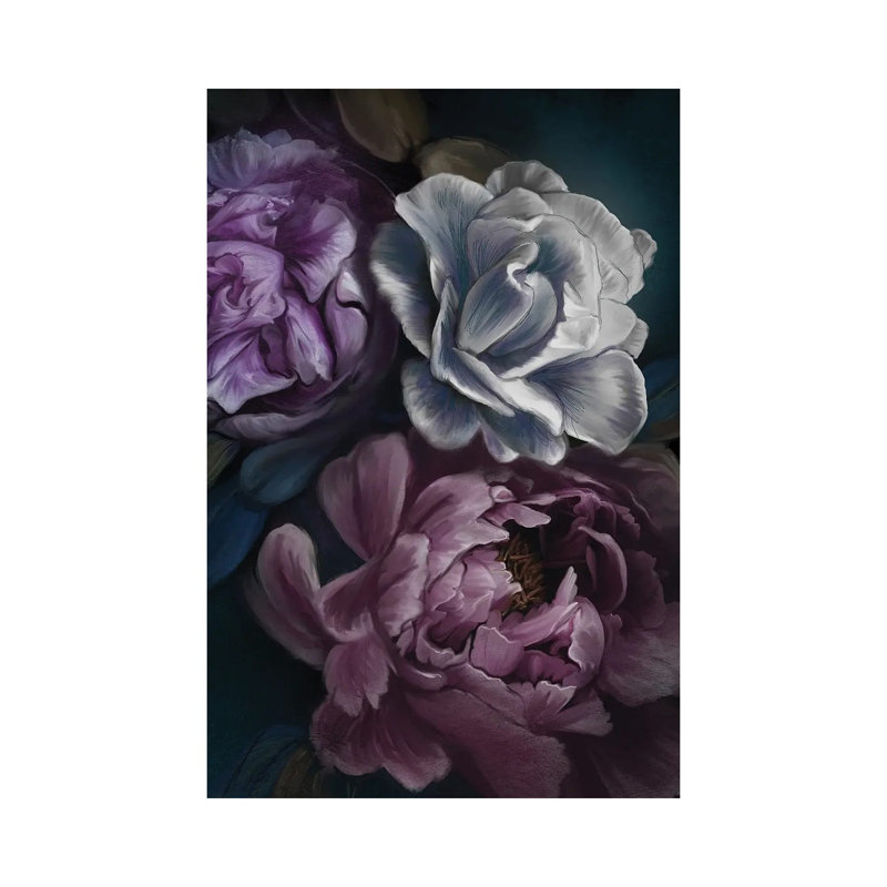Purple Peony by Juliana Loomer - Painting on Canvas, Wrapped Canvas, 45.72cm H x 30.48cm W x 1.9cm D