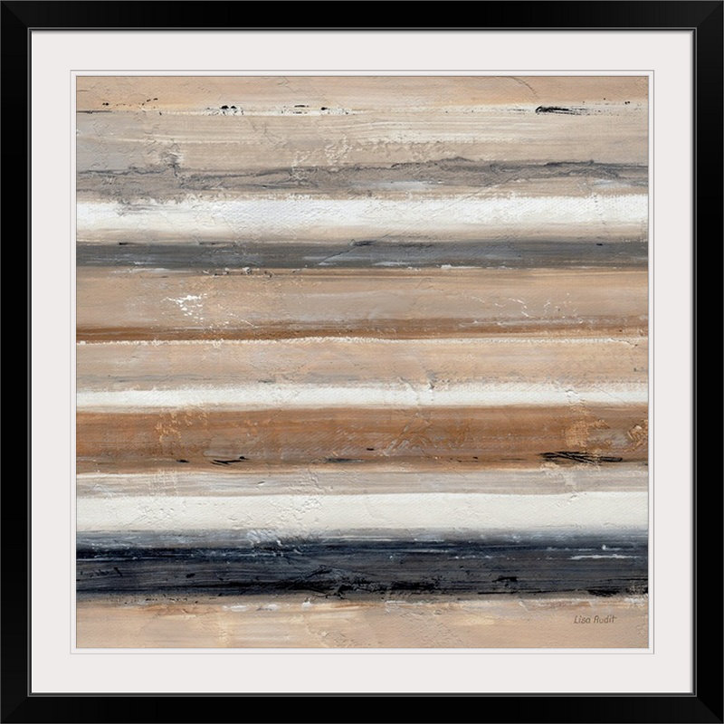 «Brodii Abstract Balance VII» par Lisa Audit, reproduction d'art, Cadre noir, H 28 x l 28 po x P 1 po
