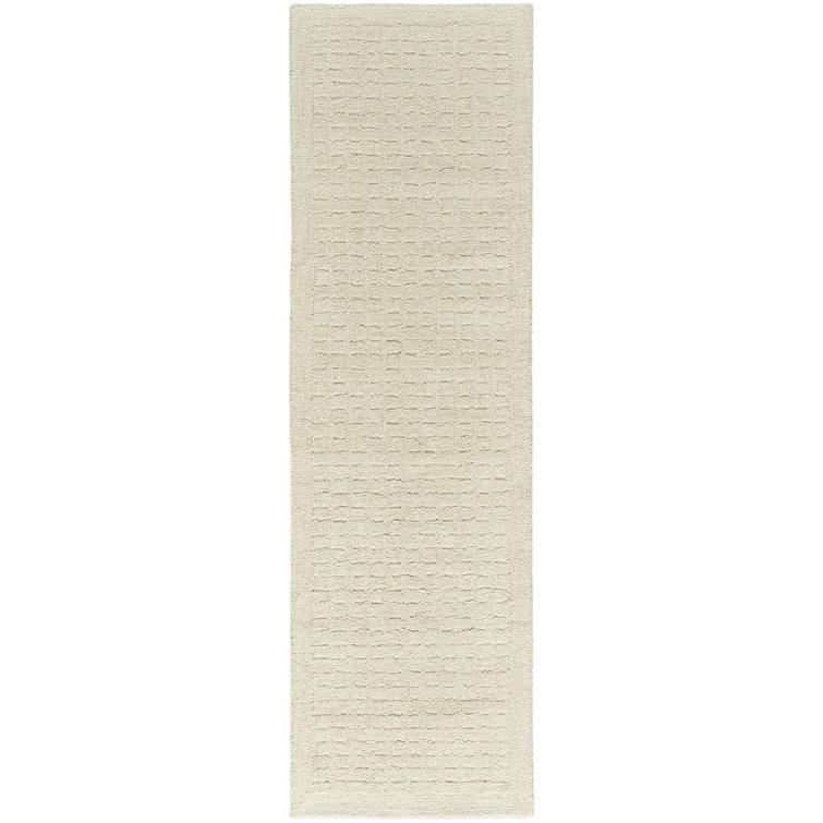 DKNY Pure Grids Ivory Beige Contemporary Indoor Rug