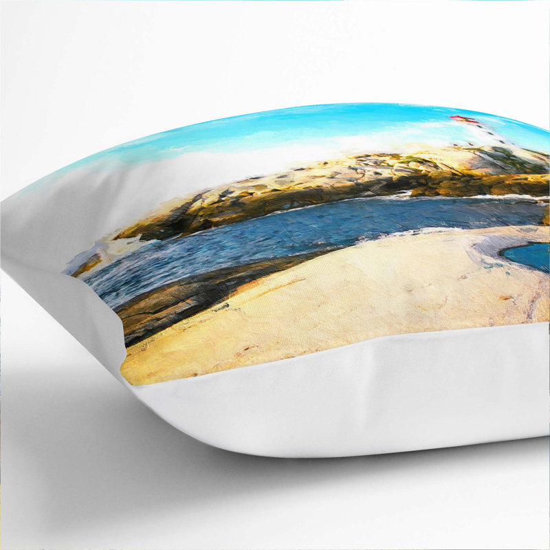 Square Throw Cushion, 40cm H x 40cm W x 15cm D, White