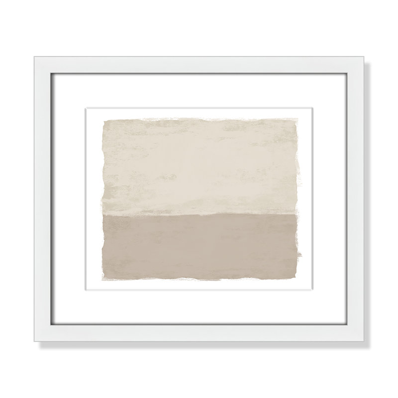 Silent Sands II - Landscape Version Print par Natalie Carpentieri, Blanc satiné, L 15 po x H 13 po, Imprimé mat