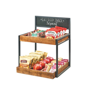 Cal-Mil 3607-13 Two Tier Merchandiser With Chalkboard Sign - 15" X 14" X 19" WS-211360713