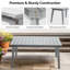 Table de patio en bois gris-1063677882