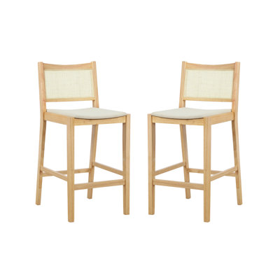 Lummie Upholstered Linen Counter Stool