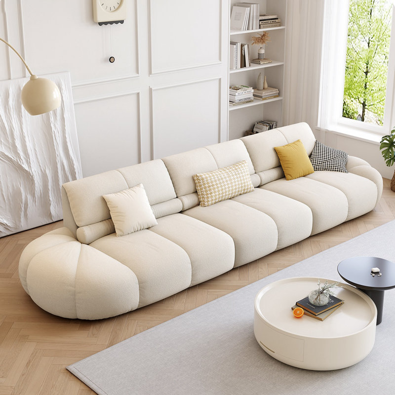 Canapé en tissu décontracté, Kaki, H 30,7 po x l 149,6 po x P 37,8 po