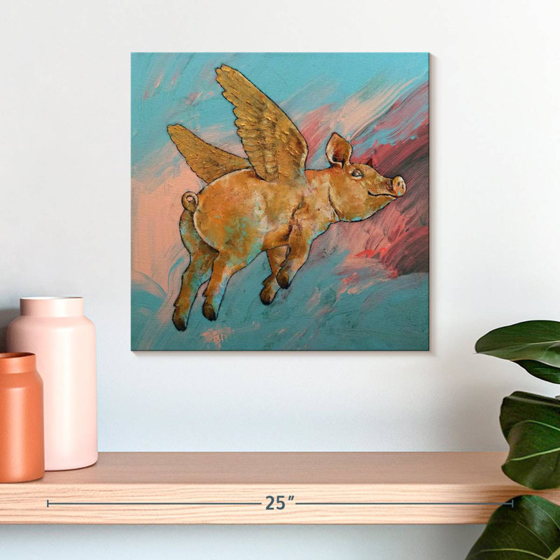 Cochon volant Ketti, H 16 po x l 16 po