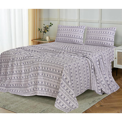 Ensemble de draps 100% flanelle 4 pièces