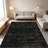 1PC distressed dark charcoal vintage geometric woven farmhouse area rugs for Living Room, Soft and Comfortable, Suitable for all seasons, easy-to-maintain, machine washable Indoor floor mat, Under Table Farmhouse suitable for dining room, bedroom,-985912317