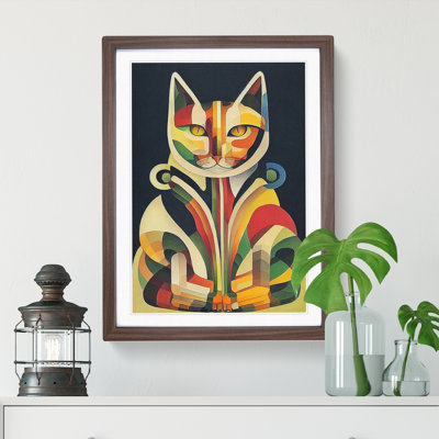Cat in Art Nouveau No.4 1 Piece Single Picture Frame Wall Art