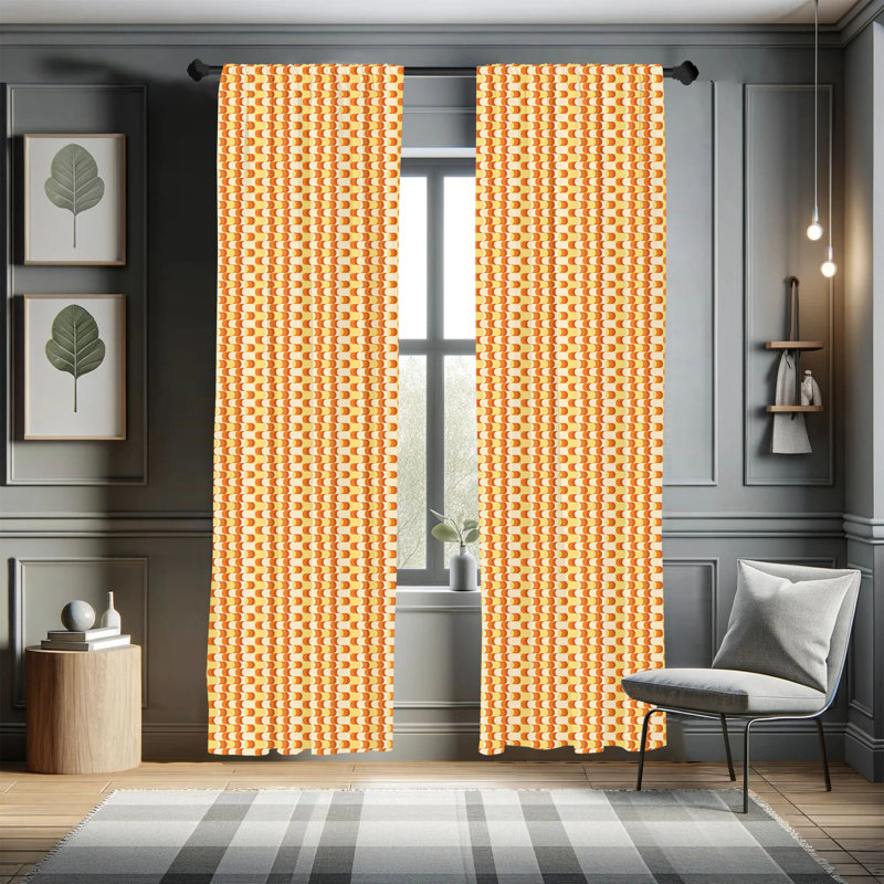 Semi-Sheer Rod Pocket Curtain Panel, 28" x 95"
