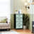 4 Drawer Dresser for Bedroom, Narrow Chest of Drawers, Wooden Top and Study Iron Frame 18"x37.5"-(WxH)
