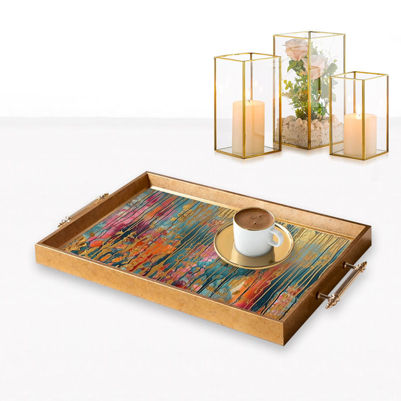 Elegant Glass Tray, 19.7 x 11.4 x 1.4 inches | 100% Durable Glass Construction | Easy to Clean with Damp Cloth | Ideal for Serving, Decorative Display, and Organizing | Stylish Addition to Home Décor