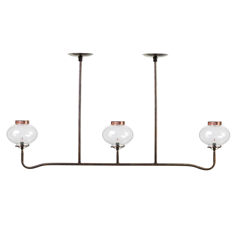 Lustre réplique 3 lumières gaz
