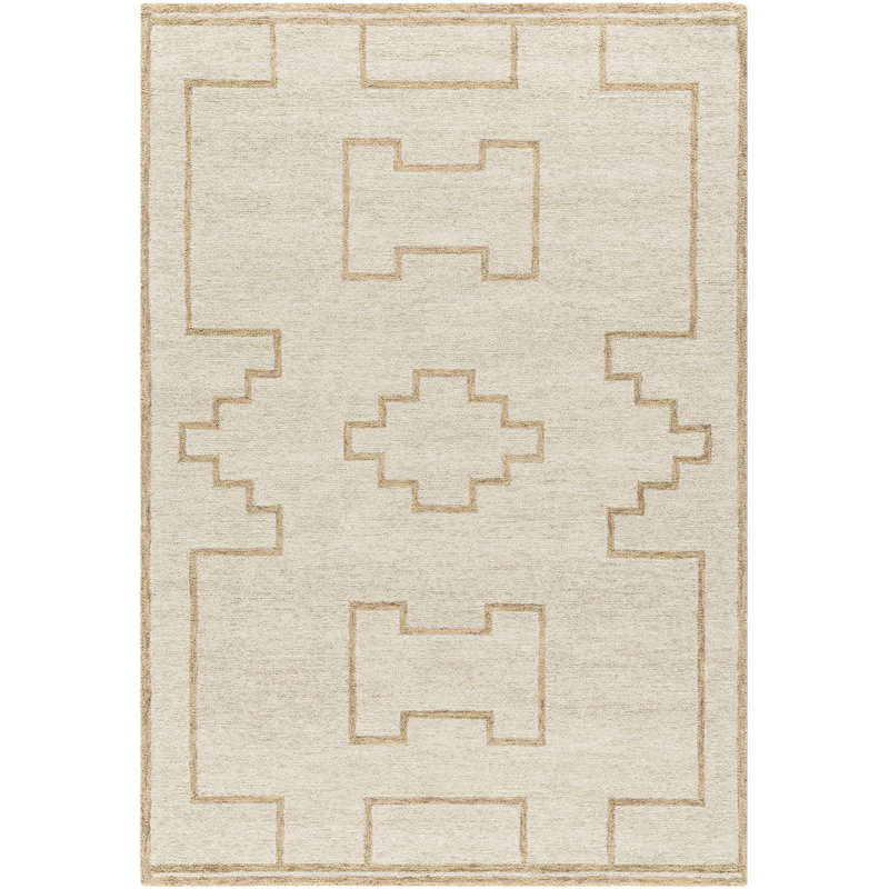 Abdalmalik Hand Tufted Wool Moroccan Indoor Rug, Rectangle 2' x 3'