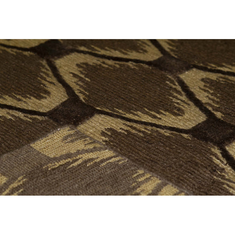 Geometric Area Rug in Brown
