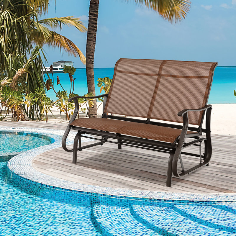 Chaise berçante d'extérieur en métal Wondell