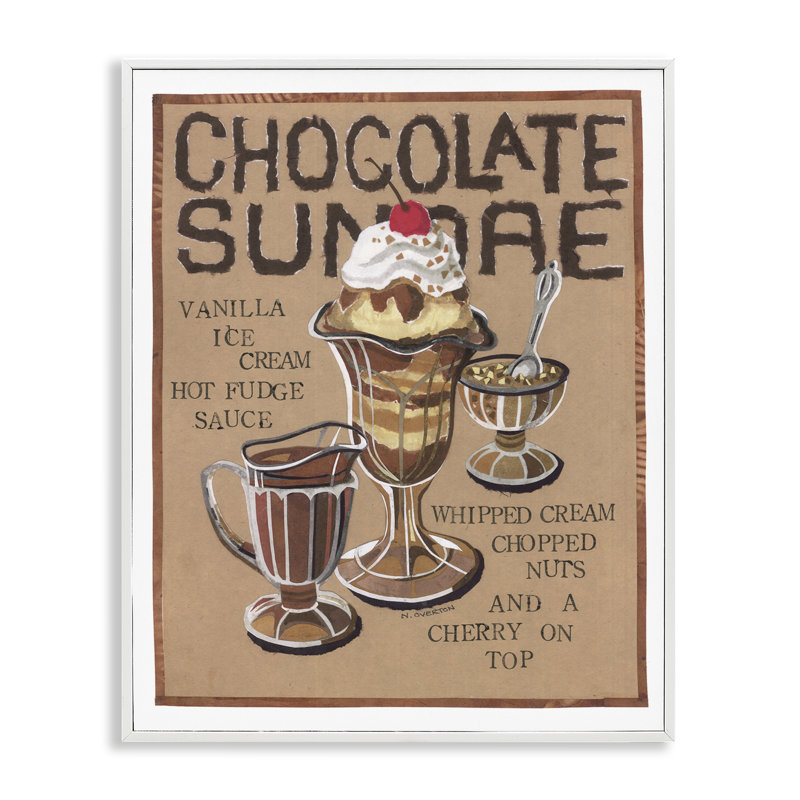 Recette de chocolat, art par Nancy Overton, Estampe numérique encadrée blanc bord de mer, H 14 po x l 11 po