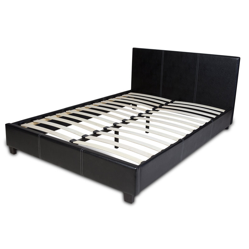 Upholstered Bed Frame, Small Double, Black