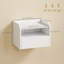 Ensemble de 2 tables de chevet flottantes avec station de charge blanche-1092022564