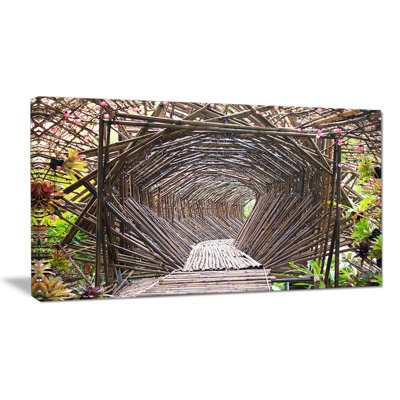 " Bamboo Tunnel In The Garden "