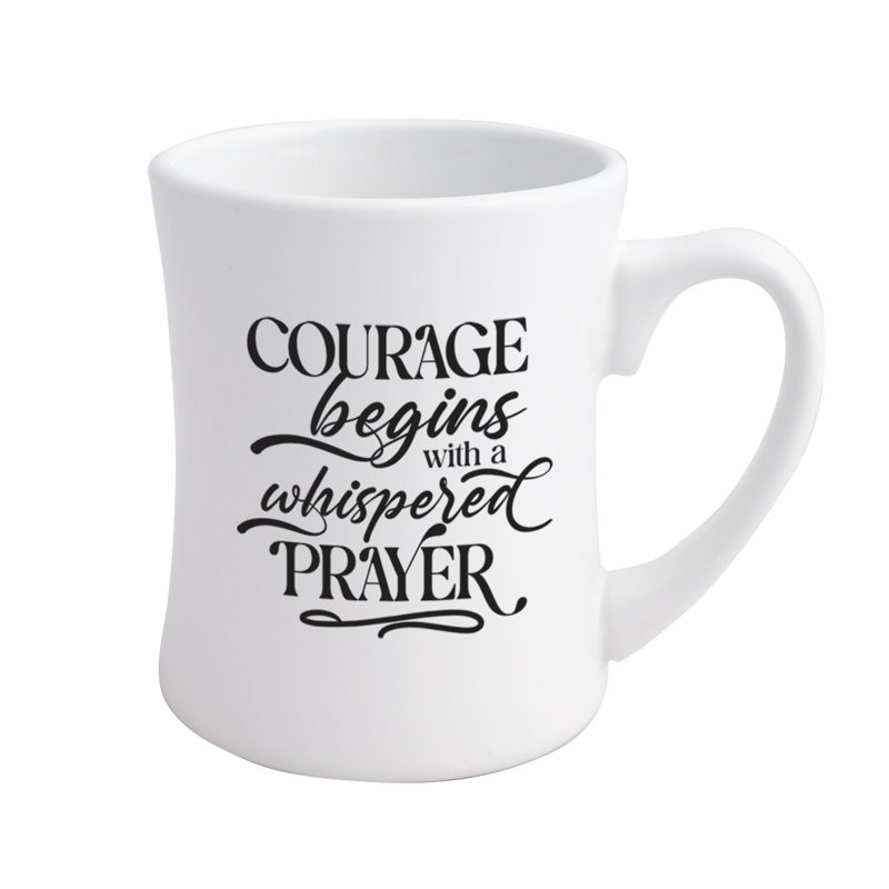 Courage Begins With Designer Coffeehouse Mug, 19oz