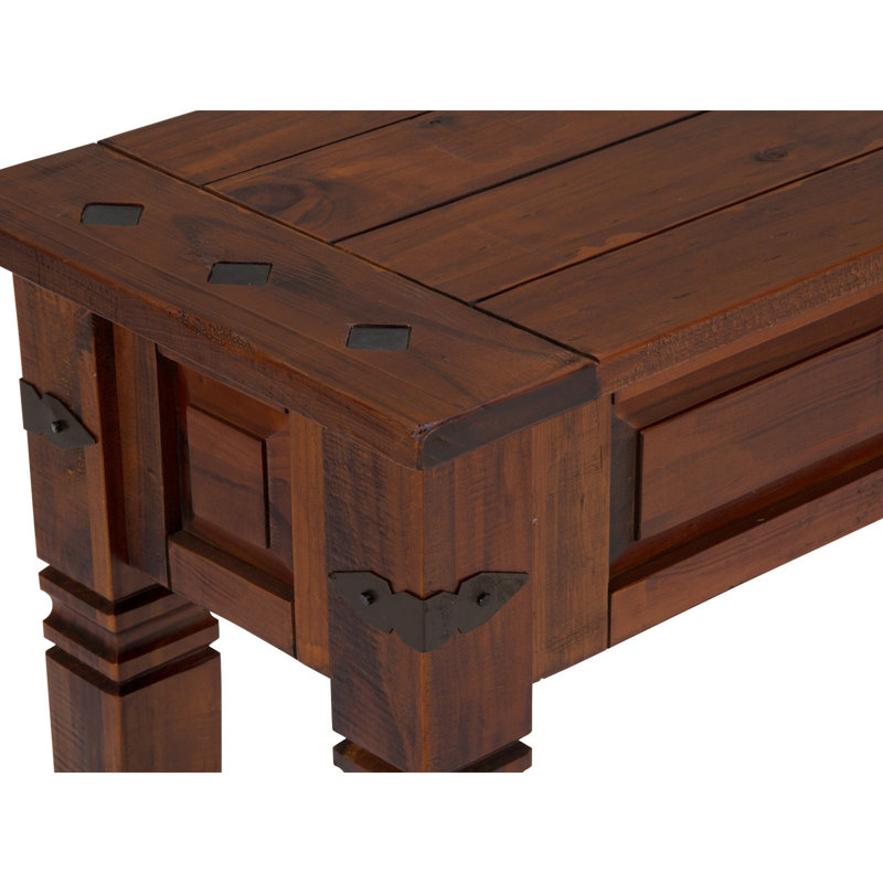 Doman 120Cm Solid Wood Console Table, Brown