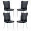 Chaises de salle à manger modernes et ergonomiques en similicuir de 18 po de hauteur avec pieds en métal-1450731851