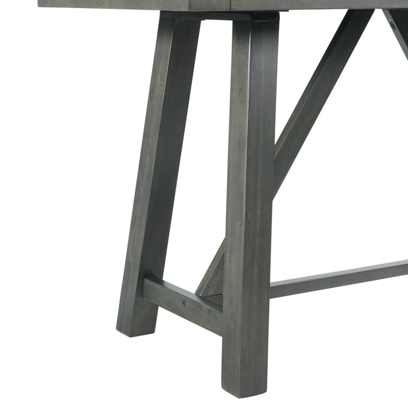 Berrian Trestle Dining Set, Gray