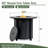 30" Propane Gas Fire Pit Table, 50000 BTU Round Steel Fire Pit With Wood Gra" Ceramic Tabletop For Outside Patio Deck Garden Backyard