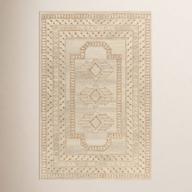 Desiree Hand Tufted Wool Southwestern Indoor Rug, Rectangle 8' x 10'