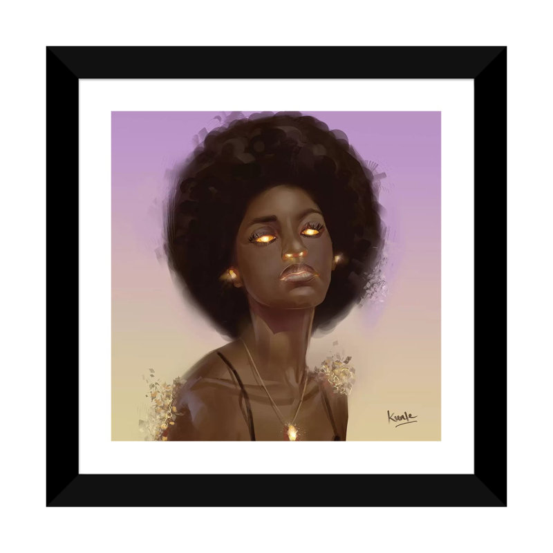 Braises par Adekunle Adeleke-reproduction d’art, H 24 po x l 24 po x p 1 po, Papier encadré noir, Blanc