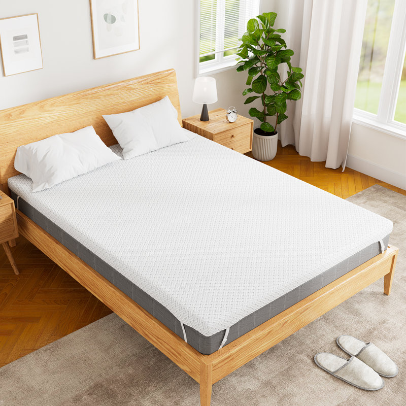 Ruckersville Gel Memory Foam Mattress Topper Mattress Pad- Dual Comfort，Cooling Technology, King, 3"