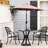 Black 30" Round Patio Bistro Table With Umbrella Hole, Cast Aluminum Outdoor Dining Table. Rust Coating, Stable Structure Antique Table, Black. Strong Build Quality, Scratch- Surface Option