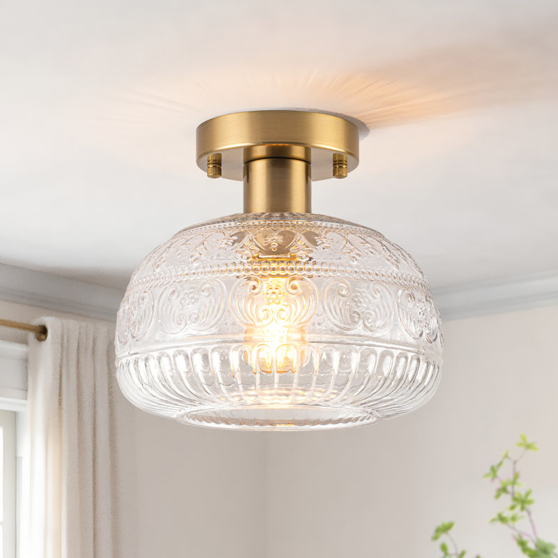 1-light Vintage Semi Flush Mount