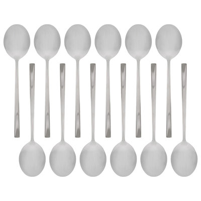 Argon Tableware Stainless Steel Dessert Spoons 