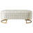 Beige Velvet Storage Bench With Metal Legs And Spacious Interior Button--426552600