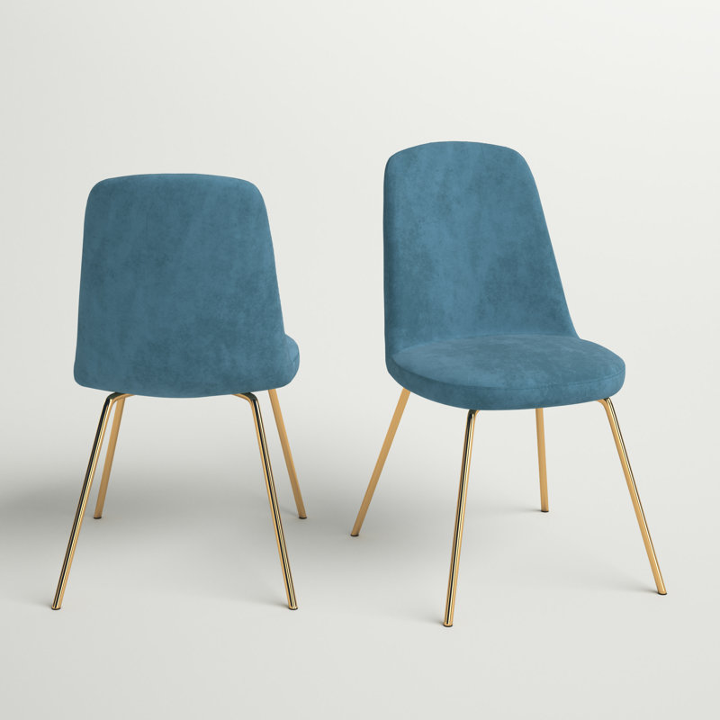 Kent 48cm H Upholstered Side Chair, Blue